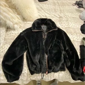 Lucky brand black fur coat